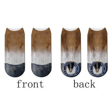 Load image into Gallery viewer, Fashion 3D Printing Animal Paw Socks Tiger Leopard Cat Cute Fun Harajuku Happy Socks For kids Summer Women Cotton Low Ankle Socks