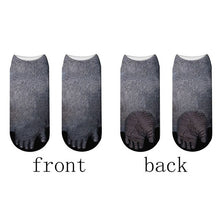 Load image into Gallery viewer, Fashion 3D Printing Animal Paw Socks Tiger Leopard Cat Cute Fun Harajuku Happy Socks For kids Summer Women Cotton Low Ankle Socks