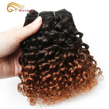 Load image into Gallery viewer, Brazilian Bohemian Curly 100% Remy Human Hair Double Drawn Funmi Hair 8 inches 6Pcs/lot Can Make A Wig For Women Htonicca