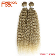 Load image into Gallery viewer, FASHION IDOL Kinky Curly Wave Hair 110G Heat Resistant Silver Grey Synthetic Hair 2Pcs/Lot 22 Inch Weave Hair Bundles Extensions