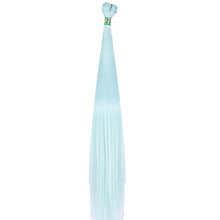 Load image into Gallery viewer, Purple Pink Green Silky Straight Soft hair weft 22 Inch 100 Gram one Piece Tissage Fiber Hair Weave Synthetic hair Extension