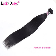 Load image into Gallery viewer, Lucky Queen Peruvian Straight Hair Bundles 30 inch Human Hair Bundles Remy Hair Extension 1B/Red/Blue/Grey/Orange/613 Blonde