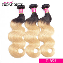 Load image into Gallery viewer, TODAY ONLY 1 3 4 Bundles Body Wave Bundles Ombre Hair Bundles Brazilian Hair Weave Bundles Remy Human Hair Extensions