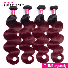 Load image into Gallery viewer, TODAY ONLY 1 3 4 Bundles Body Wave Bundles Ombre Hair Bundles Brazilian Hair Weave Bundles Remy Human Hair Extensions