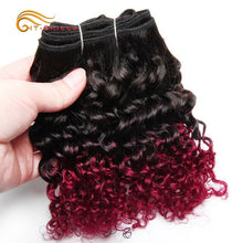 Load image into Gallery viewer, Brazilian Bohemian Curly 100% Remy Human Hair Double Drawn Funmi Hair 8 inches 6Pcs/lot Can Make A Wig For Women Htonicca