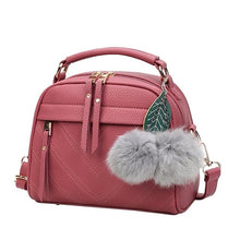 Load image into Gallery viewer, PU Leather Handbag For Women Girl Fashion Tassel Messenger Bags With Ball Bolsa Female Shoulder Bags Ladies Party Crossby Bag