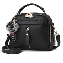 Load image into Gallery viewer, PU Leather Handbag For Women Girl Fashion Tassel Messenger Bags With Ball Bolsa Female Shoulder Bags Ladies Party Crossby Bag