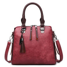 Load image into Gallery viewer, PU Leather Handbag For Women Girl Fashion Tassel Messenger Bags With Ball Bolsa Female Shoulder Bags Ladies Party Crossby Bag