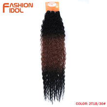 Load image into Gallery viewer, FASHION IDOL Loose Deep Wave Hair Bundles 28-32Inch Ombre Brown Red Super Long Hair Synthetic Weaves Curly Wave Hair Extensions