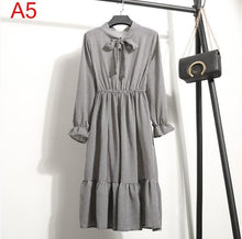 Load image into Gallery viewer, Plus Size 2020 Women Autumn Dresses Bohemian Long Sleeve Chiffon Shirt Dress White Bow Floral Boho Club Party Dress Winter 3XL