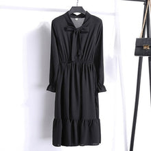 Load image into Gallery viewer, Plus Size 2020 Women Autumn Dresses Bohemian Long Sleeve Chiffon Shirt Dress White Bow Floral Boho Club Party Dress Winter 3XL