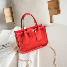 Load image into Gallery viewer, 2020 Fashion Trend Women Ladies Solid Color Crossbody Handbag PVC PU Leather Zipper Composite Bags Chain Shoulder Strap Purse