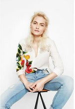 Load image into Gallery viewer, DESIGUAL spain 2020 summer popular printed open-cut women Self cultivation blouses shirts clothing