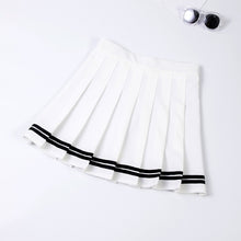 Load image into Gallery viewer, XS-XXL High Waist Women's Skirts Striped Pleated Skirt Elastic Waist Female Skirts Sweet Mini Skirts Dance Skirt Plaid Skirt y2k