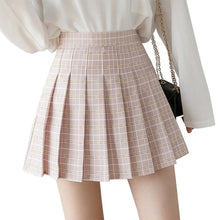 Load image into Gallery viewer, XS-XXL High Waist Women's Skirts Striped Pleated Skirt Elastic Waist Female Skirts Sweet Mini Skirts Dance Skirt Plaid Skirt y2k