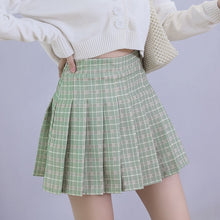 Load image into Gallery viewer, XS-XXL High Waist Women's Skirts Striped Pleated Skirt Elastic Waist Female Skirts Sweet Mini Skirts Dance Skirt Plaid Skirt y2k