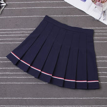 Load image into Gallery viewer, XS-XXL High Waist Women's Skirts Striped Pleated Skirt Elastic Waist Female Skirts Sweet Mini Skirts Dance Skirt Plaid Skirt y2k