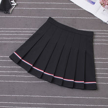 Load image into Gallery viewer, XS-XXL High Waist Women's Skirts Striped Pleated Skirt Elastic Waist Female Skirts Sweet Mini Skirts Dance Skirt Plaid Skirt y2k
