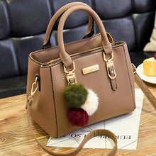 Load image into Gallery viewer, PU Leather Handbag For Women Girl Fashion Tassel Messenger Bags With Ball Bolsa Female Shoulder Bags Ladies Party Crossby Bag
