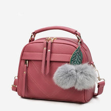 Load image into Gallery viewer, PU Leather Handbag For Women Girl Fashion Tassel Messenger Bags With Ball Bolsa Female Shoulder Bags Ladies Party Crossby Bag