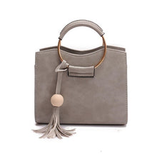 Load image into Gallery viewer, PU Leather Handbag For Women Girl Fashion Tassel Messenger Bags With Ball Bolsa Female Shoulder Bags Ladies Party Crossby Bag