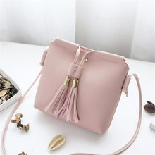 Load image into Gallery viewer, PU Leather Handbag For Women Girl Fashion Tassel Messenger Bags With Ball Bolsa Female Shoulder Bags Ladies Party Crossby Bag