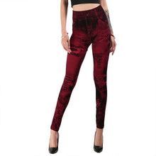Load image into Gallery viewer, High Waist Imitation Jean Leggings Slim Elastic Seamless Plus Size 3XL Skinny Pencil Pant Female Workout Running Leggings