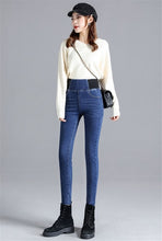 Load image into Gallery viewer, Pants Plus Size 26-34 Slim Jeans For Women Skinny High Waist Jeans Woman Blue Denim Pencil Pants Stretch Waist Women Basic Jeans