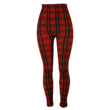 Load image into Gallery viewer, INITIALDREAM 2020 Plaid Print Leggings Women High Elasticity Sexy Woman Pants Plus Size Sporting Fitness Leggins Femme