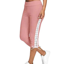 Load image into Gallery viewer, Women High Waist Cropped Trousers Pants Elastic Bandage Leggings Plus Size