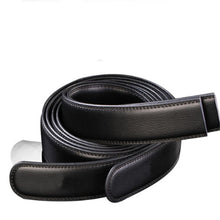 Load image into Gallery viewer, Men Belt Luxury Men's Leather Automatic Ribbon Waist Strap Belt Without Buckle Black Cloth Accessories Black Color Elegent 2021