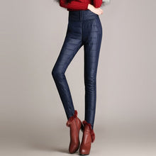 Load image into Gallery viewer, Plus Size 6XL Women Winter Pants High Waist Velvet Thick Warm Down Pants Trousers Women Fashion OutWear Pencil Pants Leggings