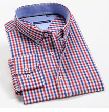 Load image into Gallery viewer, 2021New Fall Plus size long sleeve plaid shirt 8XL 9XL 10XL 11XL 12XL Men's 100% cotton shirt Brand clothing