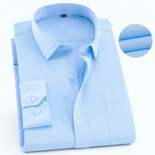 Load image into Gallery viewer, Plus Large Size 8XL 7XL Men's Fashion Casual Long Sleeved Shirt Slim Fit Male Social Business Dress Shirt Brand Men Clothing