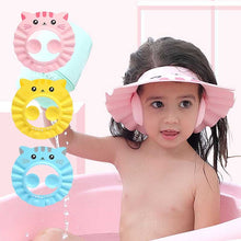 Load image into Gallery viewer, Baby Shower Cap Adjustable Hair Wash Hat for Newborn Infant Ear Protection Safe Children Kids Shampoo Shield Bath Head Cover
