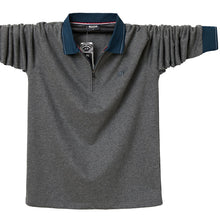 Load image into Gallery viewer, Plus size 6XL-L 2021 Autumn Long Sleeve Solid Male Polo Shirt Brand Clothing New Men Polo Shirt Men Casual Polo Shirts