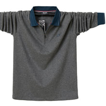 Load image into Gallery viewer, Plus size 6XL-L 2021 Autumn Long Sleeve Solid Male Polo Shirt Brand Clothing New Men Polo Shirt Men Casual Polo Shirts
