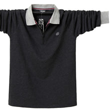 Load image into Gallery viewer, Plus size 6XL-L 2021 Autumn Long Sleeve Solid Male Polo Shirt Brand Clothing New Men Polo Shirt Men Casual Polo Shirts