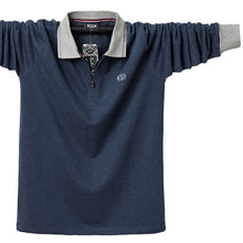 Load image into Gallery viewer, Plus size 6XL-L 2021 Autumn Long Sleeve Solid Male Polo Shirt Brand Clothing New Men Polo Shirt Men Casual Polo Shirts