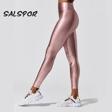 Load image into Gallery viewer, SALSPOR Plus Size Bronzing Leggings Women Sexy High Waist Skinny Push Up Gym Clothing Fitness Workout Legging Slim Pants 3XL