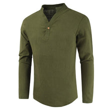 Load image into Gallery viewer, Men Plus Size Shirt Top Ancient Viking Embroidery Lace Up V Neck Long Sleeve Shirt Top For Men's Clothing
