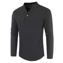 Load image into Gallery viewer, Men Plus Size Shirt Top Ancient Viking Embroidery Lace Up V Neck Long Sleeve Shirt Top For Men's Clothing