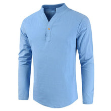 Load image into Gallery viewer, Men Plus Size Shirt Top Ancient Viking Embroidery Lace Up V Neck Long Sleeve Shirt Top For Men's Clothing