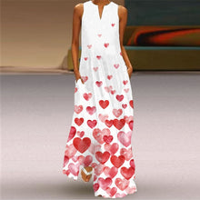 Load image into Gallery viewer, Women Human Face Printed Black Dress Sexy Sleeveless V Neck A Line Loose Chiffon Summer Dress Elegant Evening Party Beach Dress