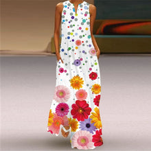 Load image into Gallery viewer, Women Human Face Printed Black Dress Sexy Sleeveless V Neck A Line Loose Chiffon Summer Dress Elegant Evening Party Beach Dress