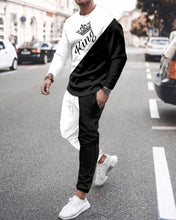 Load image into Gallery viewer, Summer Men's Trend Clothing 3d Printing Kk Casual Men's Long-sleeved T-shirt Set Round Neck Plus Size Street Sports Pants Men's