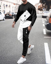 Load image into Gallery viewer, Summer Men's Trend Clothing 3d Printing Kk Casual Men's Long-sleeved T-shirt Set Round Neck Plus Size Street Sports Pants Men's