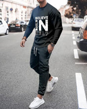 Load image into Gallery viewer, Summer Men's Trend Clothing 3d Printing Kk Casual Men's Long-sleeved T-shirt Set Round Neck Plus Size Street Sports Pants Men's