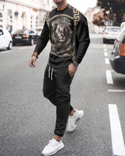 Load image into Gallery viewer, Summer Men's Trend Clothing 3d Printing Kk Casual Men's Long-sleeved T-shirt Set Round Neck Plus Size Street Sports Pants Men's