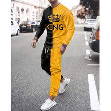 Load image into Gallery viewer, Summer Men's Trend Clothing 3d Printing Kk Casual Men's Long-sleeved T-shirt Set Round Neck Plus Size Street Sports Pants Men's